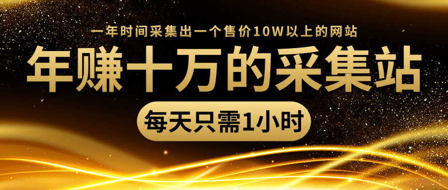 年赚十万的采集站，每天却只需要1小时，一年时间采集出一个售价10W以上的网站-电脑资源自留地