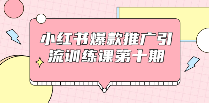 小红书爆款推广引流训练课第十期，手把手带你玩转小红书，轻松月入过万-电脑资源自留地