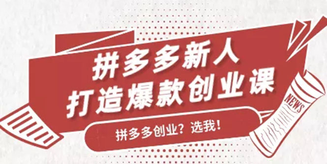 拼多多新人打造爆款创业课：快速引流持续出单，适用于所有新人-电脑资源自留地