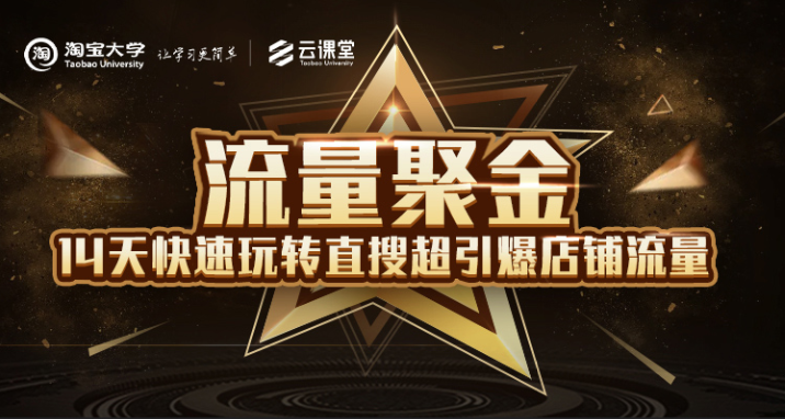 淘宝大学：流量聚金14天快速玩转直搜，超引爆店铺流量，价值8800元-电脑资源自留地
