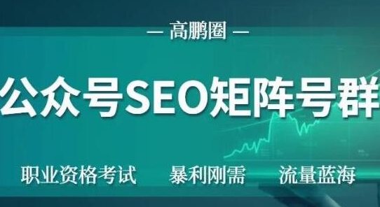 高鹏圈公众号SEO矩阵号群，实操20天纯收益25000+，普通人都能做-电脑资源自留地