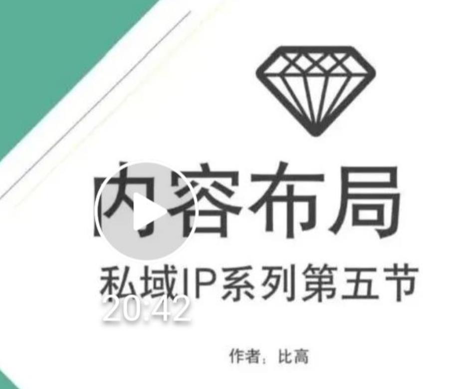 比高私域IP流量变现视频课，6个月10W粉，2235付费会员【完结】-电脑资源自留地