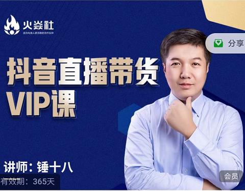 锤十八-抖音直播带货VIP课，专注直播带货有效盈利模式-电脑资源自留地