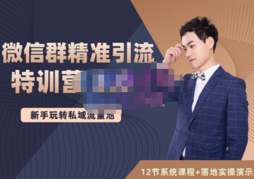 陆明明·微信群精准引流特训营3.0，借助微信群进行引流操作，打造私域流量池-电脑资源自留地