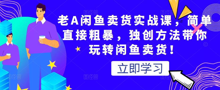 老A闲鱼卖货实战课，简单直接粗暴，独创方法带你玩转闲鱼卖货！-电脑资源自留地