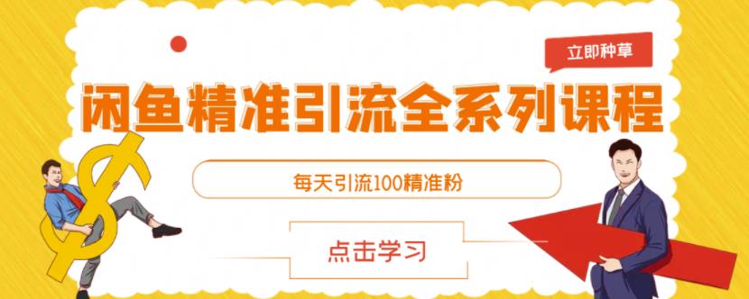 闲鱼精准引流全系列课程，每天引流100精准粉【视频课程】-电脑资源自留地