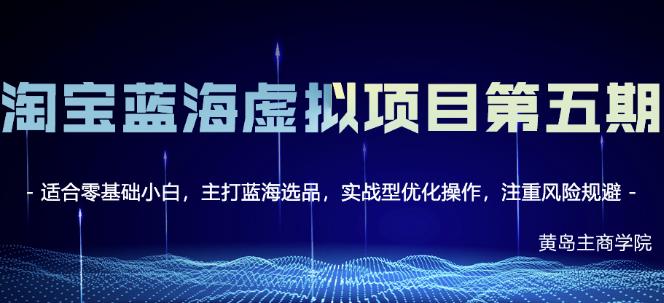 黄岛主淘宝虚拟无货源3.0+4.0+5.0，适合零基础小白，主打蓝海选品，实战型优化操作-电脑资源自留地