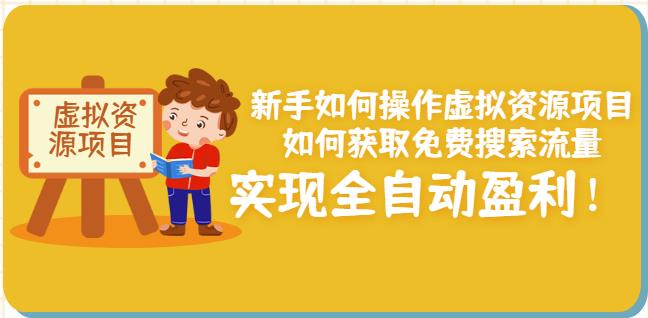新手如何操作虚拟资源项目：如何获取免费搜索流量，实现全自动盈利！-电脑资源自留地