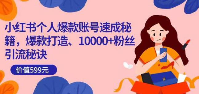 小红书个人爆款账号速成秘籍，爆款打造、10000+粉丝引流秘诀-电脑资源自留地
