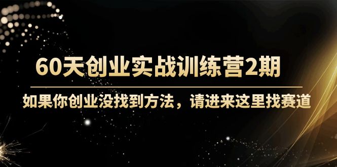 60天创业实战训练营2期：如果你创业没找到方法，进来这里找赛道-价值3000元-电脑资源自留地