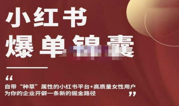 小红书爆单锦囊，自带种草属性+高质量女性用户，为你的企业开辟一条新的掘金路径-电脑资源自留地