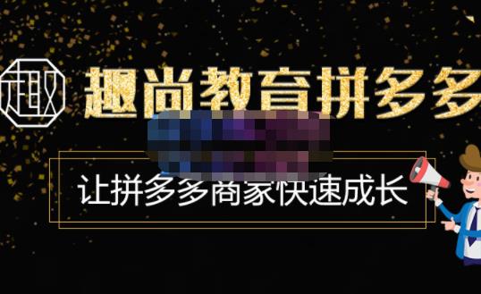 趣尚教育·拼多多运营实操VIP特训营，让拼多多商家快速成长-价值3180元-电脑资源自留地