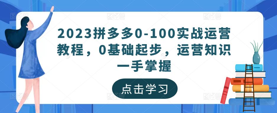 2023拼多多0-100实战运营教程，0基础起步，运营知识一手掌握-电脑资源自留地