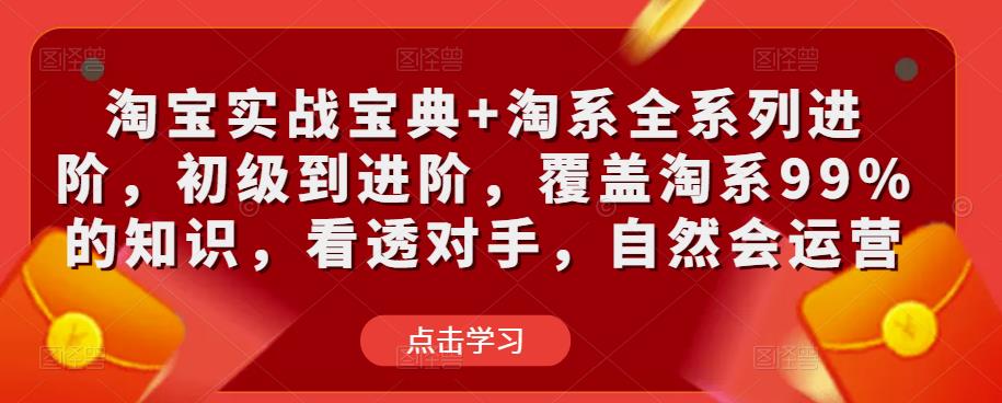 淘宝实战宝典+淘系全系列进阶，初级到进阶，覆盖淘系99%的知识，看透对手，自然会运营-电脑资源自留地