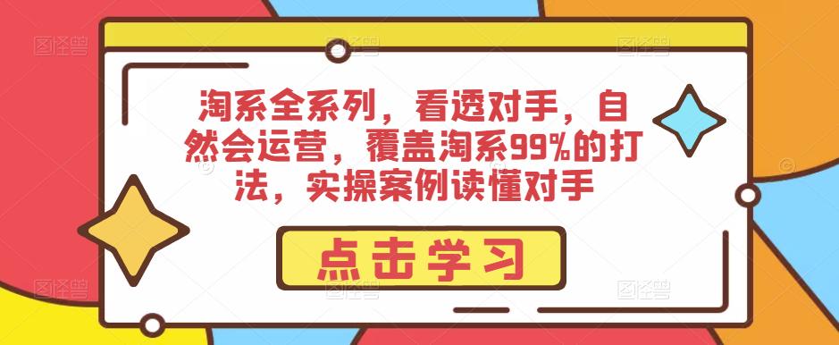 淘系全系列，看透对手，自然会运营，覆盖淘系99%的打法，实操案例读懂对手-电脑资源自留地
