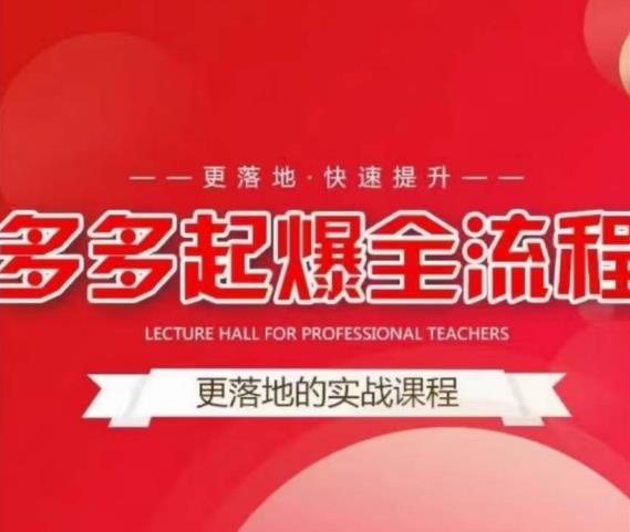 互力-多多新品打爆全流程，拼多多14天拉搜索自然流量，更落地·快速提升-电脑资源自留地