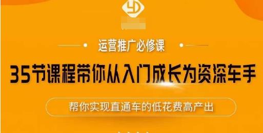 35节课程带你从入门成长为资深车手，让系统学习直通车成为可能，帮你实现直通车的低花费高产出-电脑资源自留地