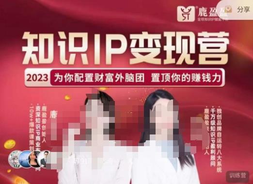 鹿盈盈-知识IP变现实操营，​普通人可复制的知识产品落地实操课，​带你打通知识IP变现底层逻辑-电脑资源自留地