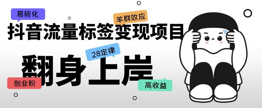 抖音流量标签变现项目，抖音创业粉轻松转化，单价高收益简单-电脑资源自留地