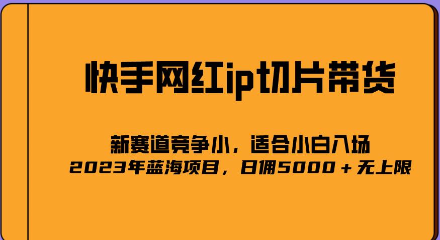 2023爆火的快手网红IP切片，号称日佣5000＋的蓝海项目，二驴的独家授权-电脑资源自留地