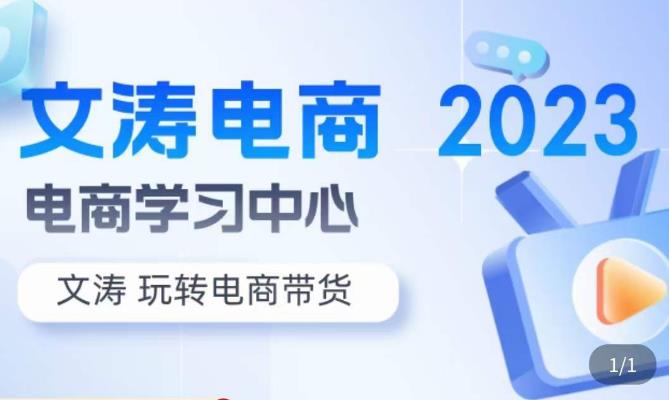 文涛电商·7天零基础自然流起号，​快速掌握店铺运营的核心玩法，突破自然展现量，玩转直播带货-电脑资源自留地