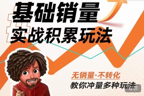 内功丨淘系基础销量实战积累玩法，无销量·不转化，教你冲量多种玩法-电脑资源自留地