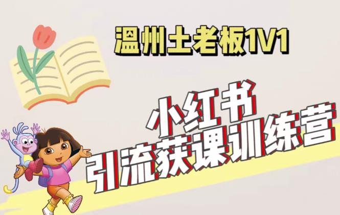 小红书1对1引流获客训练营：账号、内容、引流、成交（价值3999元）-电脑资源自留地