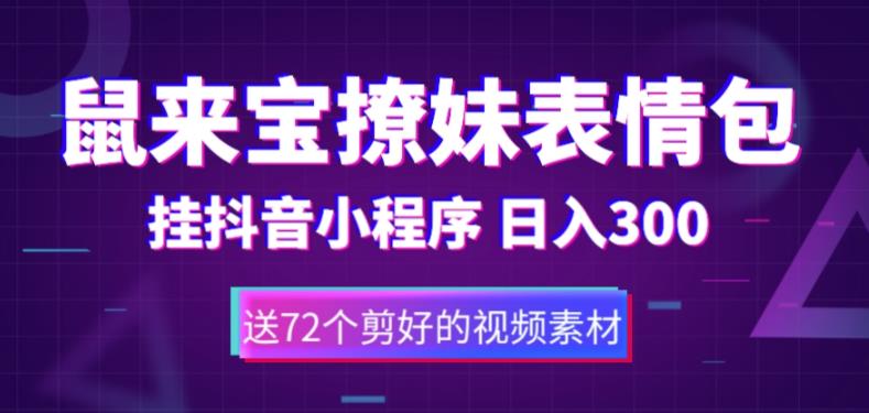 鼠来宝撩妹表情包，通过抖音小程序变现，日入300+（包含72个动画视频素材）-电脑资源自留地