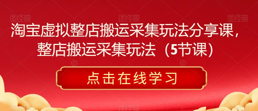淘宝虚拟整店搬运采集玩法分享课，整店搬运采集玩法（5节课）-电脑资源自留地
