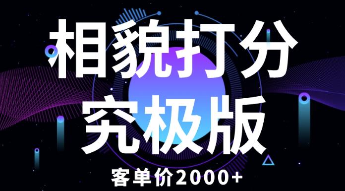 相貌打分究极版，客单价2000+纯新手小白就可操作的项目-电脑资源自留地