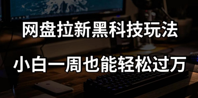 网盘拉新黑科技玩法，小白一周也能轻松过万【全套视频教程+黑科技】【揭秘】-电脑资源自留地