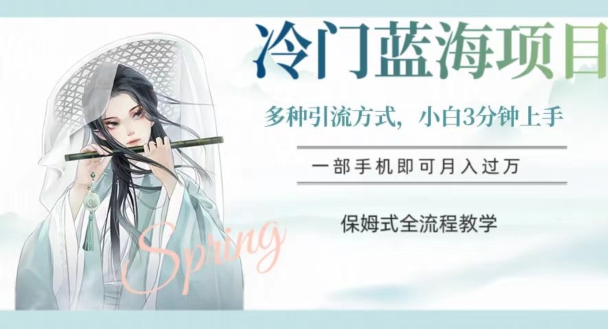 冷门蓝海项目，操作简单，小白3分钟上手，多种引流方式，保姆式全流程教学【揭秘】-电脑资源自留地