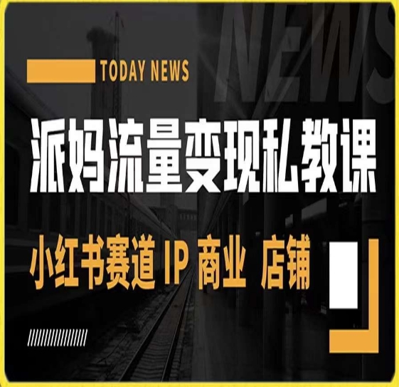 派妈流量变现私教课，小红书赛道IP  商业  店铺 -电脑资源自留地
