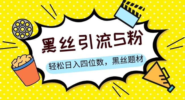 S粉变现，轻松日入四位数，黑丝题材+情感话术【揭秘】-电脑资源自留地