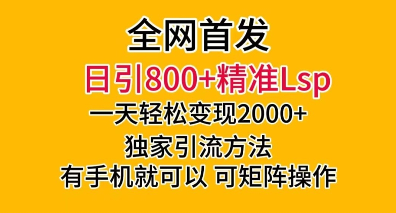 全网首发！日引800+精准老色批，一天变现2000+，独家引流方法，可矩阵操作【揭秘】-电脑资源自留地