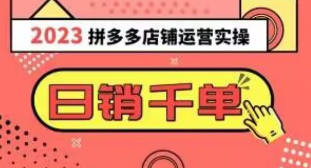 2023拼多多运营实操，每天30分钟日销1000＋，爆款选品技巧大全（10节课）-电脑资源自留地