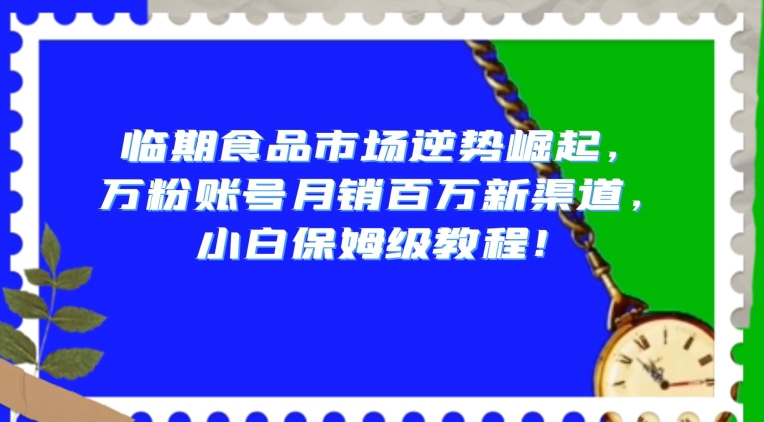 临期食品市场逆势崛起，万粉账号月销百万新渠道，小白保姆级教程【揭秘】-电脑资源自留地