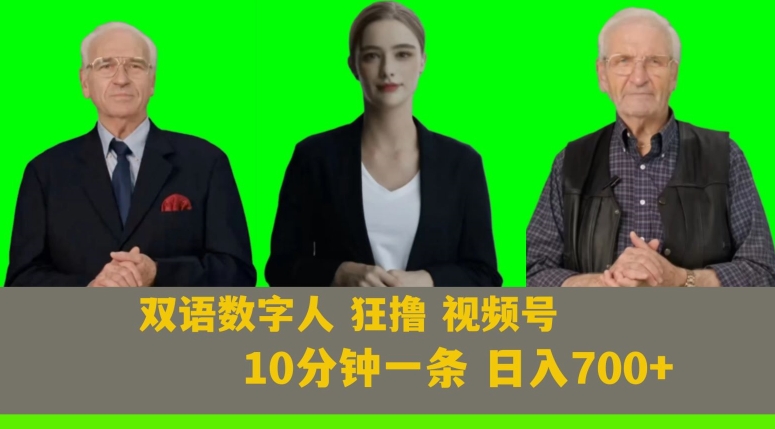 Ai生成双语数字人狂撸视频号，日入700+内附251G素材【揭秘】-电脑资源自留地