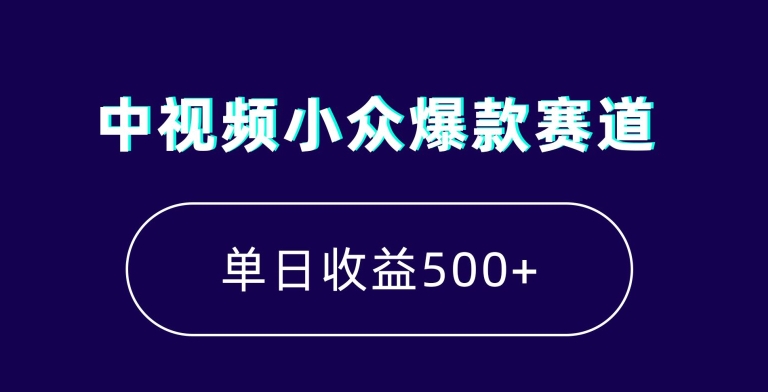 中视频小众爆款赛道，7天涨粉5万+，小白也能无脑操作，轻松月入上万【揭秘】-电脑资源自留地
