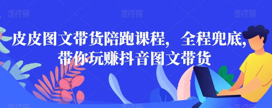 皮皮图文带货陪跑课程，全程兜底，带你玩赚抖音图文带货-电脑资源自留地