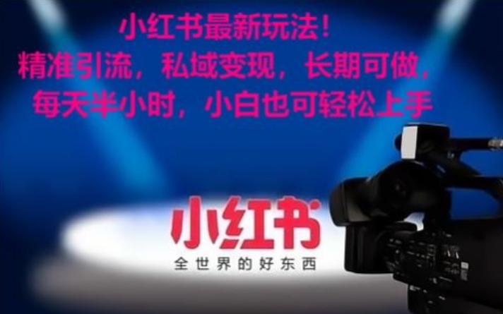 小红书最新玩法！精准引流，私域变现，长期可做，每天半小时，小白也可轻松上手【揭秘】-电脑资源自留地