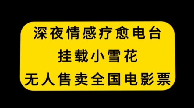 深夜情感疗愈电台，挂载小雪花，无人售卖全国电影票【揭秘】-电脑资源自留地