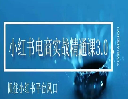 小红书电商实战精通课3.0，抓住小红书平台的风口，不错过有一个赚钱的机会-电脑资源自留地