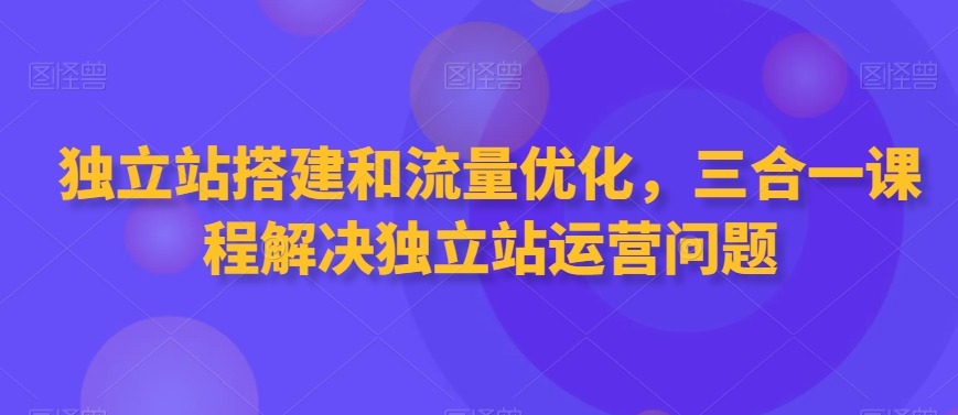 独立站搭建和流量优化，三合一课程解决独立站运营问题-电脑资源自留地