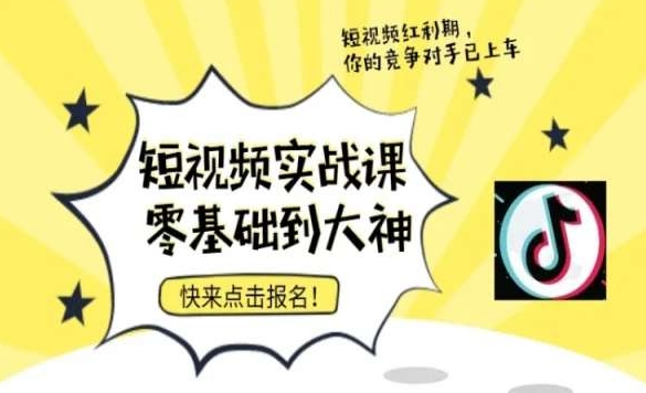 短视频零基础落地实操训练营，短视频实战课零基础到大神-电脑资源自留地