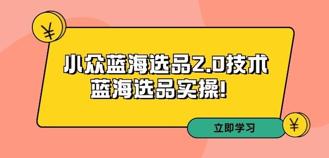 拼多多培训第33期：小众蓝海选品2.0技术-蓝海选品实操！-电脑资源自留地