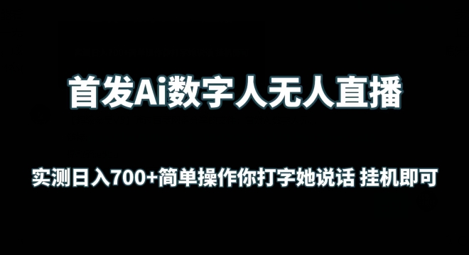 首发Ai数字人无人直播，实测日入700+无脑操作 你打字她说话挂机即可【揭秘】-电脑资源自留地