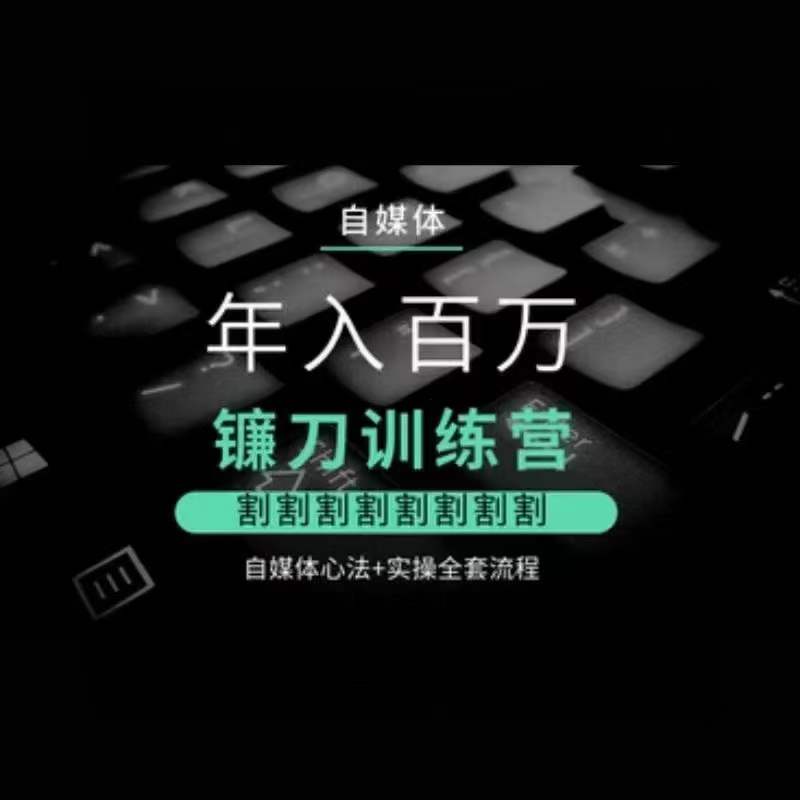 自媒体年入百万镰刀训练营，割割割割割割割割，自媒体心法+实操全套流程-电脑资源自留地