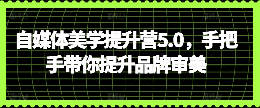 自媒体美学提升营5.0，手把手带你提升品牌审美-电脑资源自留地