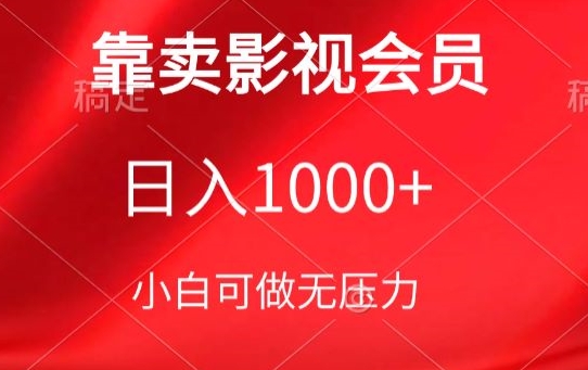 靠卖影视会员，日入1000+，落地保姆级教程，新手可学【揭秘】-电脑资源自留地